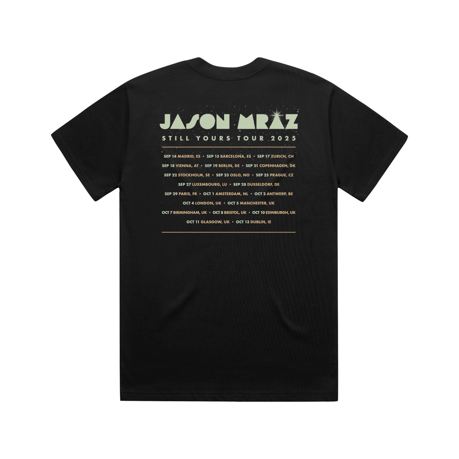 未使用 JASON MRAZ 直筆サイン入りTシャツ M ジェイソン・ムラーズ Jason Mraz