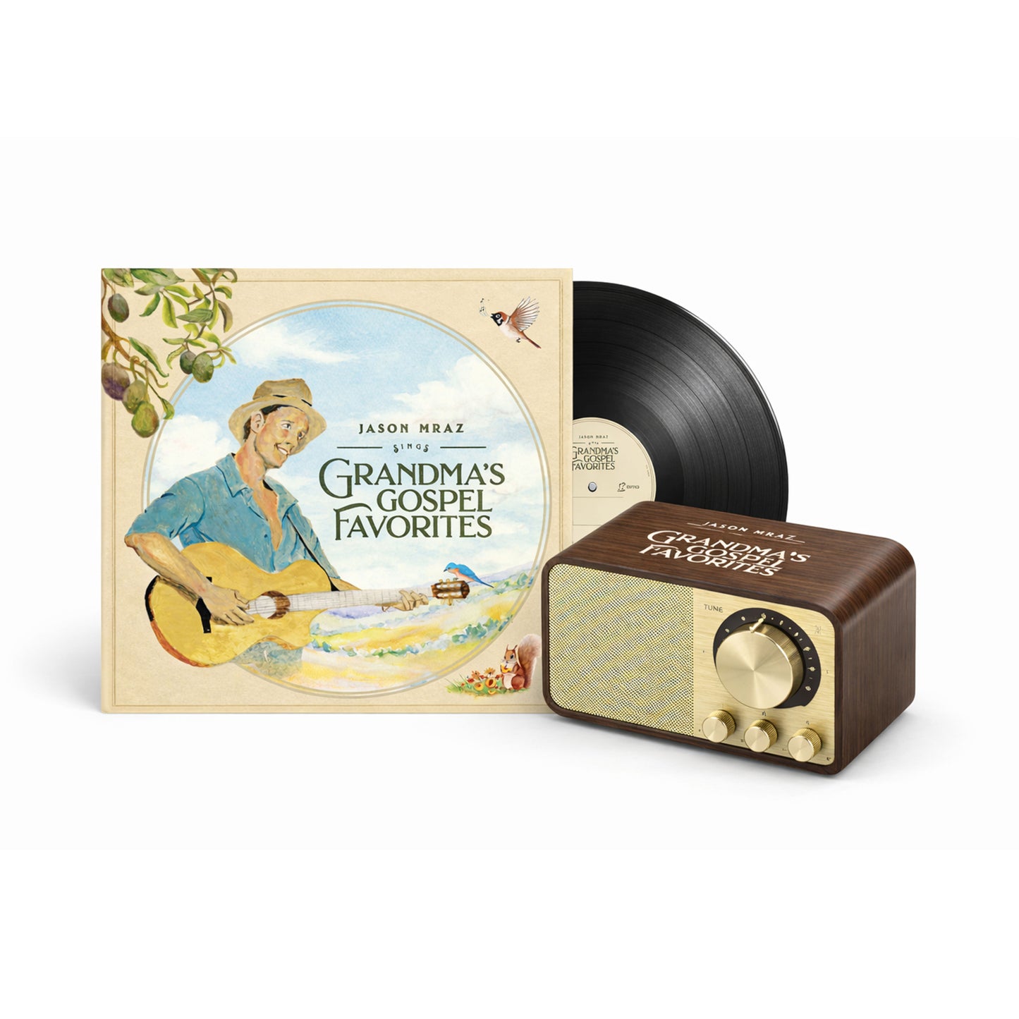 Grandma’s Gospel Favorites Vinyl + Limited Edition Mini FM Radio Bluetooth Speaker