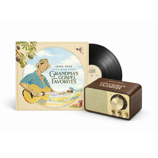 Grandma’s Gospel Favorites Vinyl + Limited Edition Mini FM Radio Bluetooth Speaker